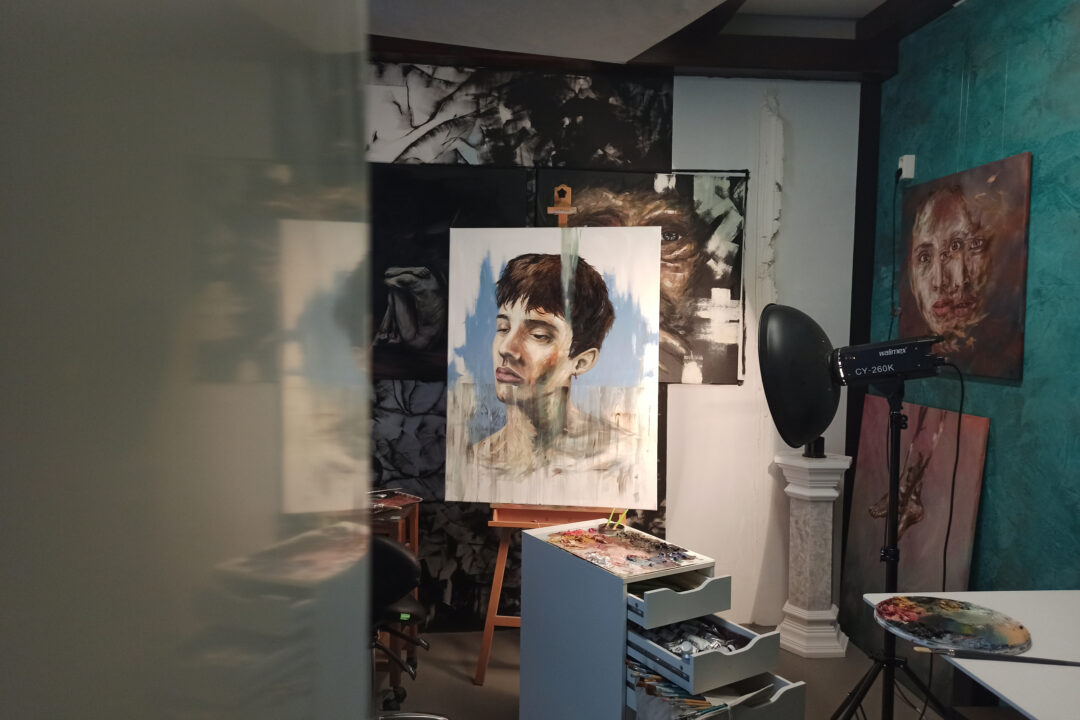 Gemälde im Atelier Manuel Gernert