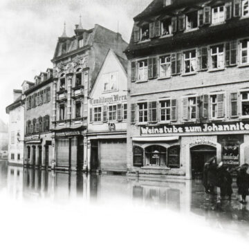 Die Weinstube zum Johanniterbäck in Würzburg im Jahre 1909